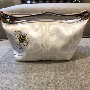 White Bumble Bee Coach Purse